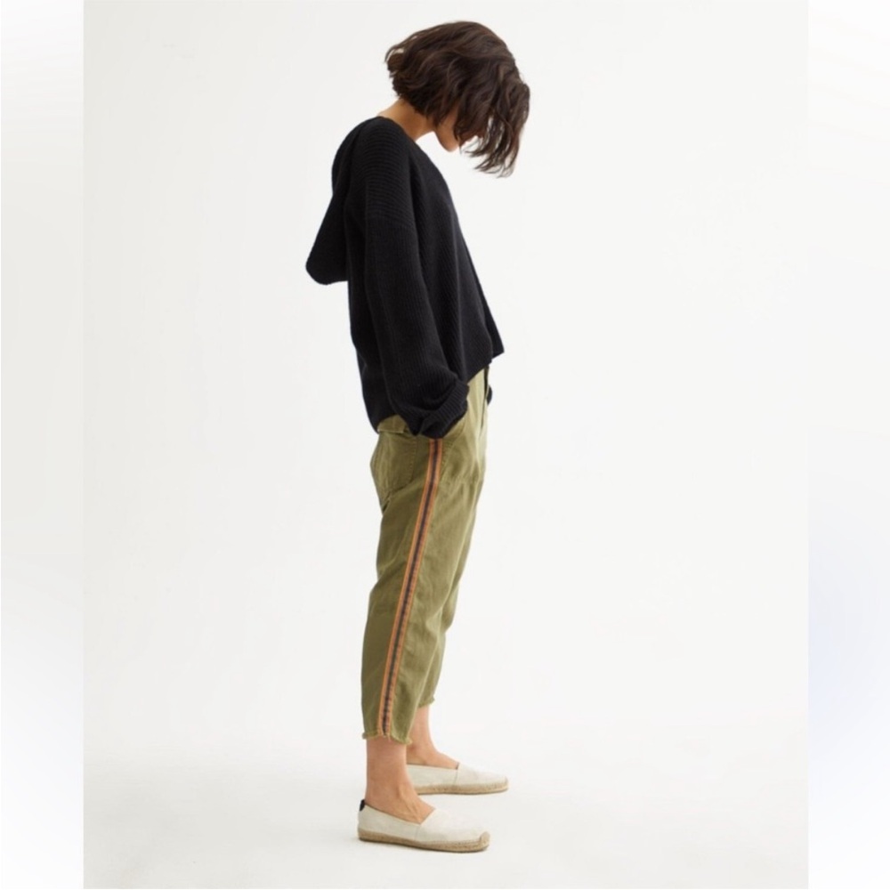 Nili Lotan Luna Pant w/ Tape in Green w/ Orange and Navy Tape sides sir 8 - Picture 2 of 9